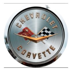 Placa Decorativa Chevrolet Corvette Silver