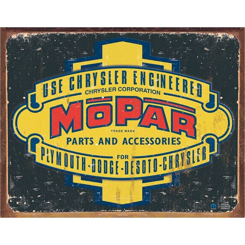 Placa Decorativa Mopar Trade Mark