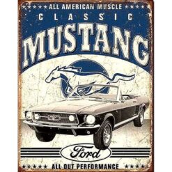 Placa Decorativa Mustang Classic