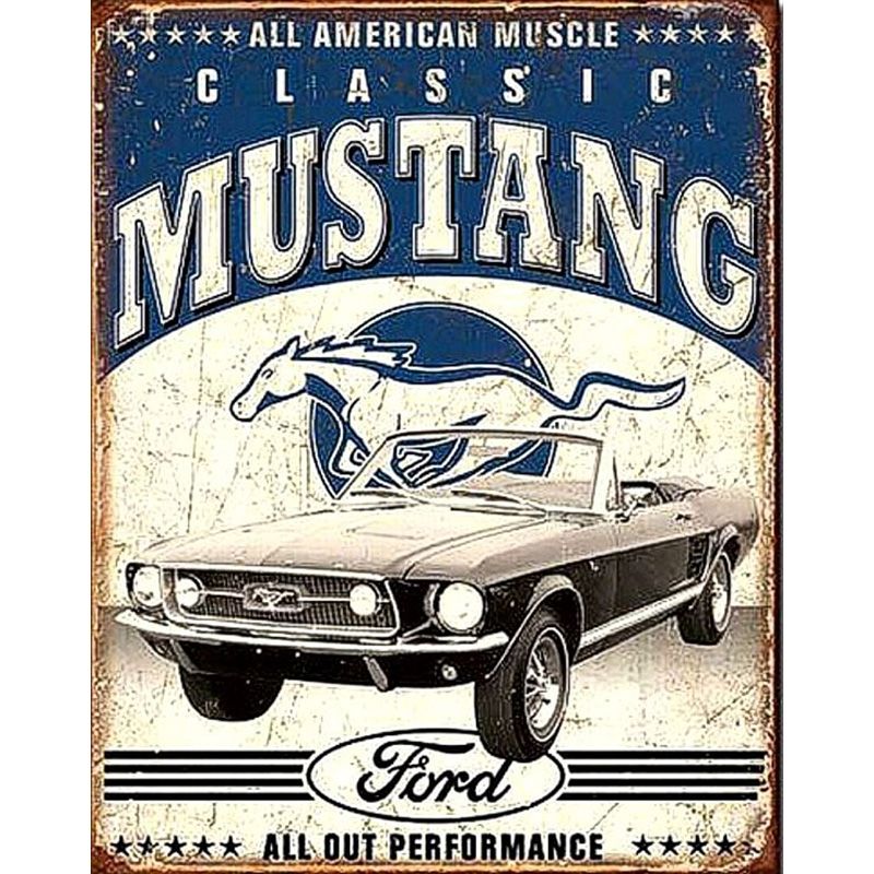 Placa Decorativa Mustang Classic