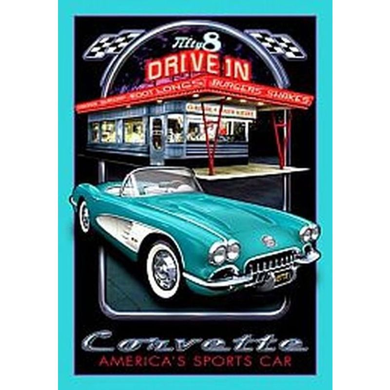 Placa Decorativa Chevrolet Corvette Drive In