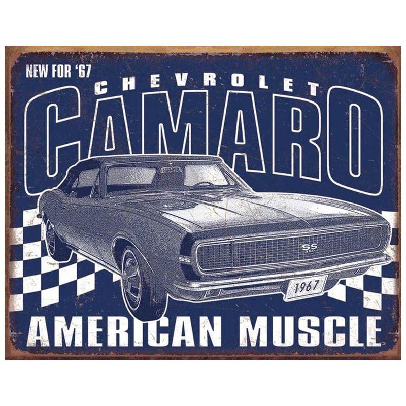 Placa Decorativa Chevrolet Camaro American Muscle
