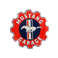 Placa de Matricula Decorativa Mustang Garage Engranaje