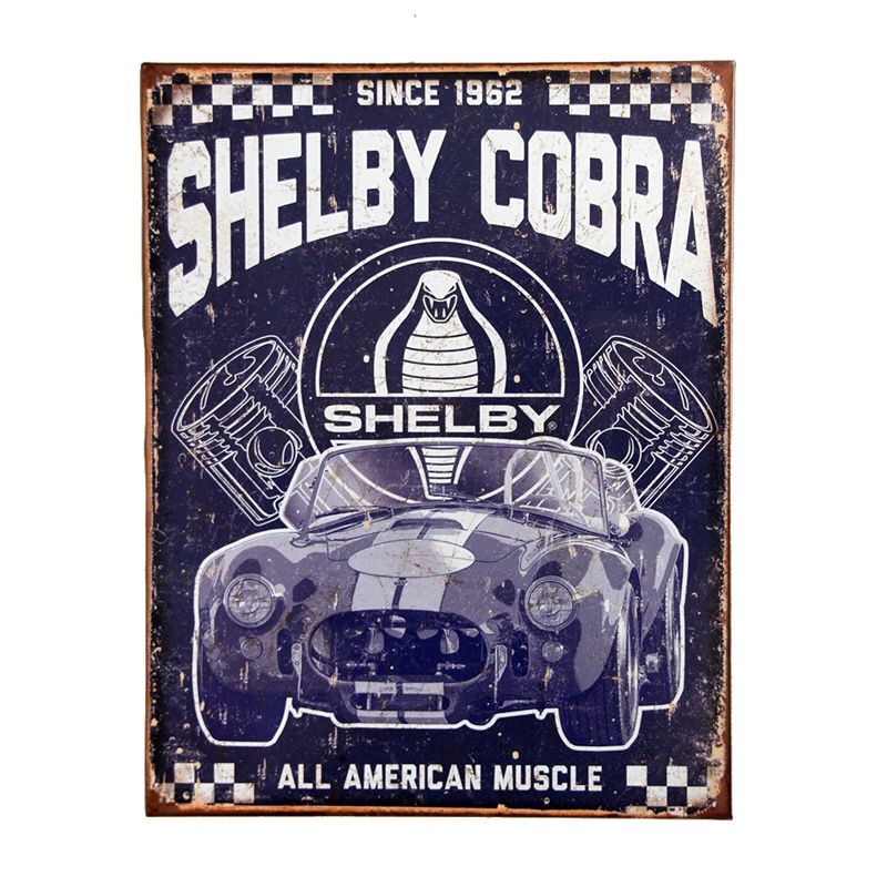 Placa Decorativa Shelby Cobra