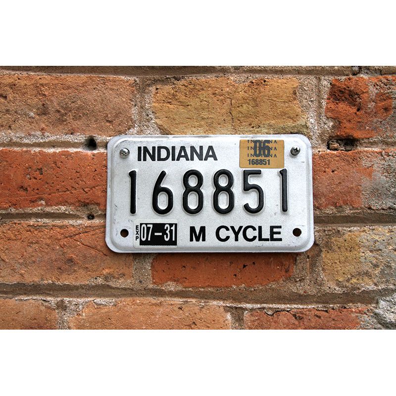 Matrículas Americanas Indiana Moto Relieve