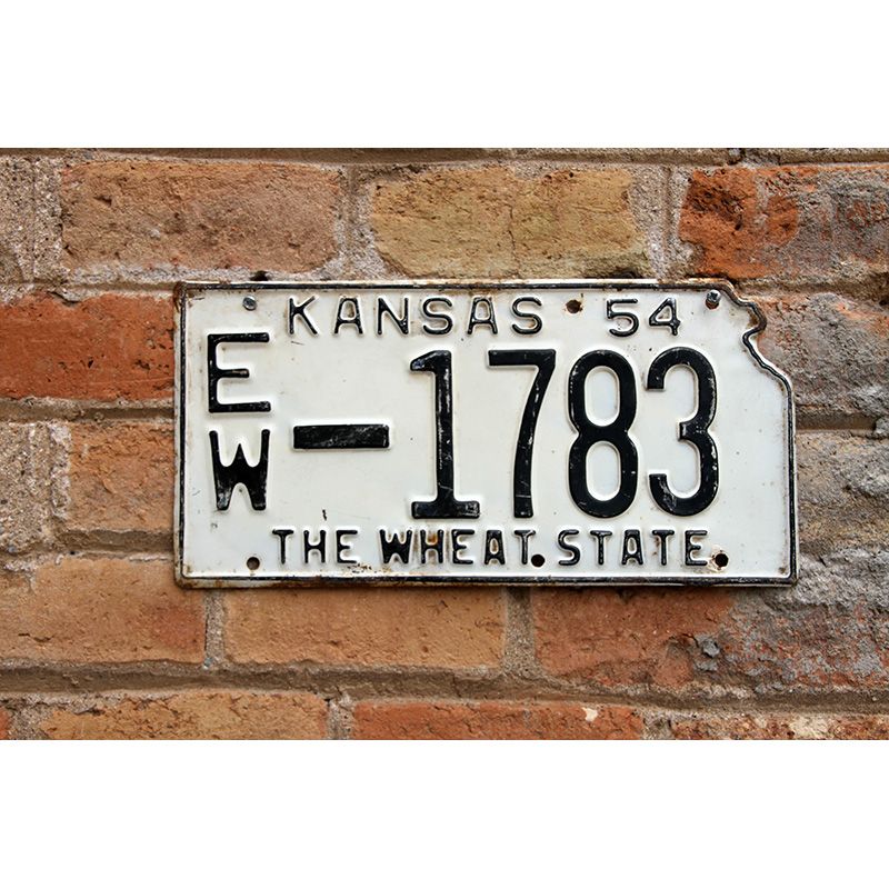 Matrículas Americanas Kansas Año 1954