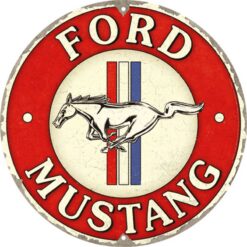 Placa decorativa de metal Ford Mustang Globo 35 cm