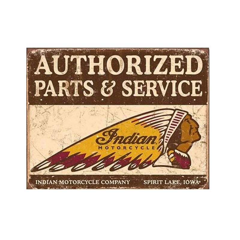 Placa de Metal Decorativa Indian Parts