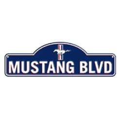 Placa Decorativa Mustang BLVD