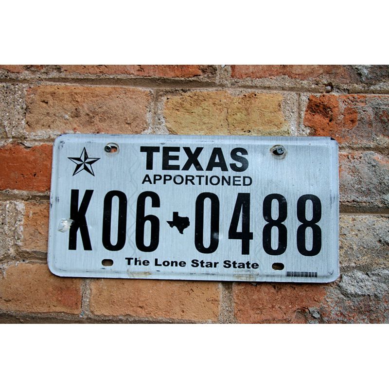 Matrículas Americanas Texas Apportioned