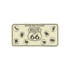 Placa de Matricula Decorativa Route 66 Passport