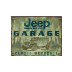 Placa Decorativa Jeep Wrangler Garage