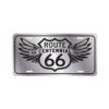 Placa de Matricula Decorativa Route 66 Centenario Plateada