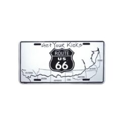 Placa de Matricula Decorativa Route 66 Get Your Kicks
