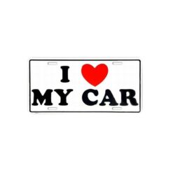 Placa de Matricula Decorativa I Love My Car