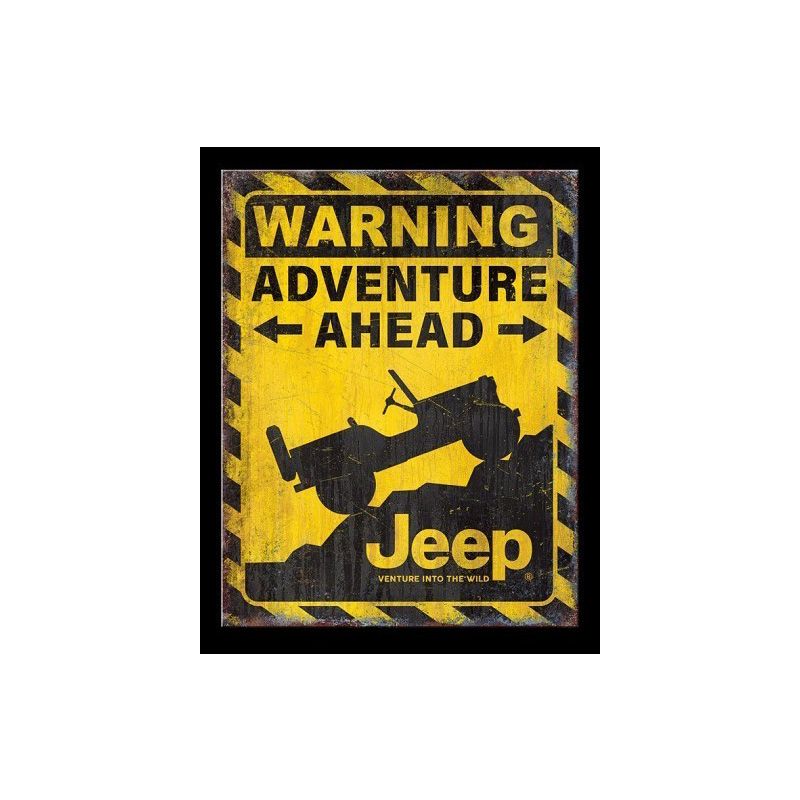 Placa Decorativa Jeep Warning