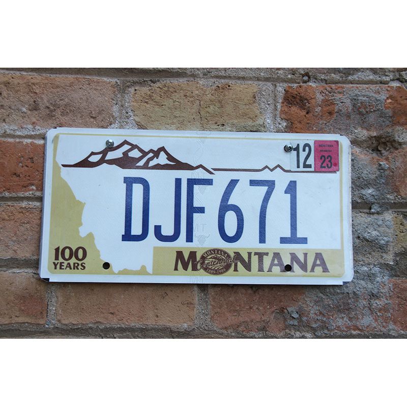 Matrículas Americanas Montana 100 Years