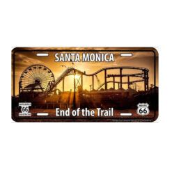Placa de Matricula Decorativa Route 66 Santa Monica