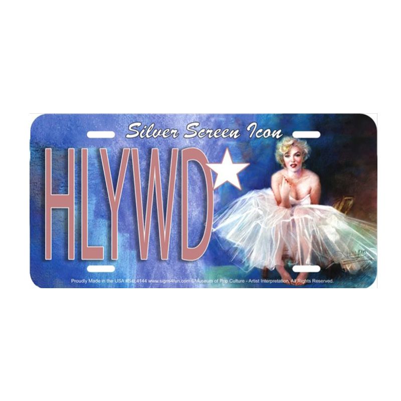 Placa de Matricula Decorativa Hollywood Marilyn
