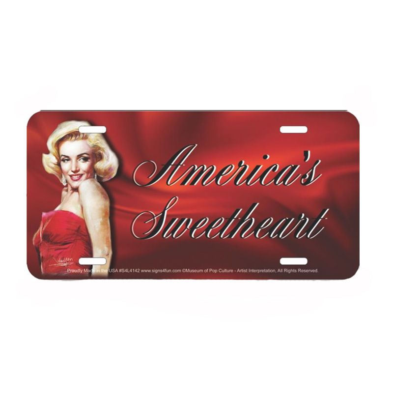 Placa de Matricula Decorativa Marilyn America's Sweetheart