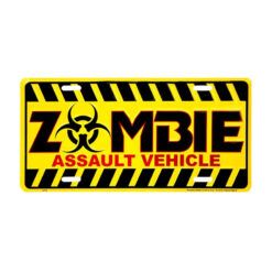 Placa de Matricula Decorativa Zombie