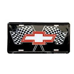 Placa de Matricula Decorativa Chevrolet Flags