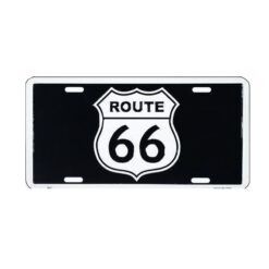 Placa de Matricula Decorativa Route 66