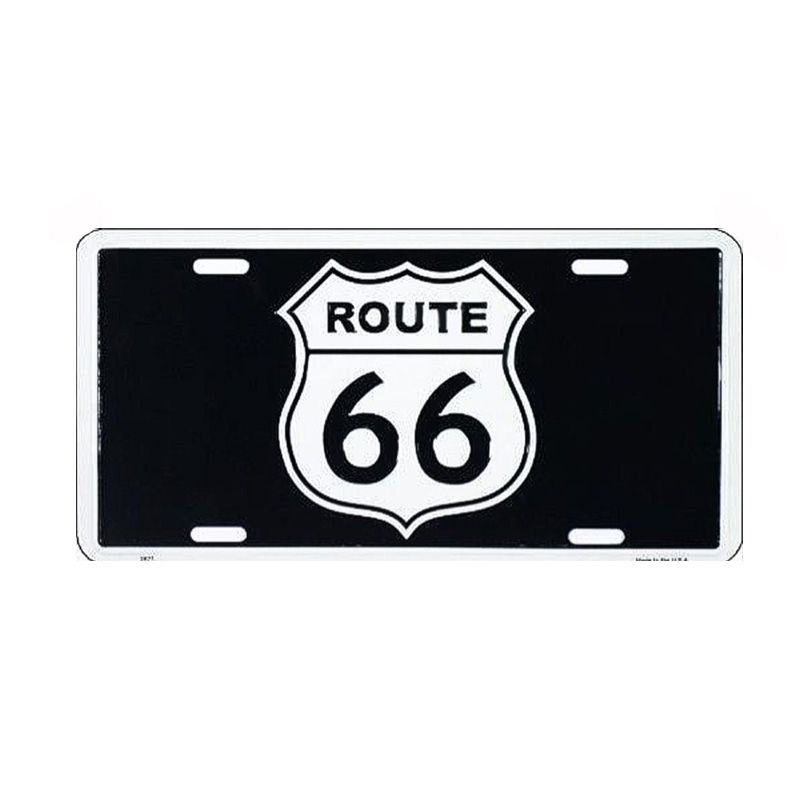 Placa de Matricula Decorativa Route 66