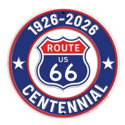 Placa Decorativa Route 66 1926-2026 Centennial