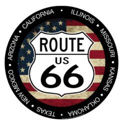Placa Decorativa Route 66 Estados