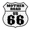Emblema Placa de Metal Route 66 Mother Road Silver