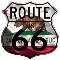 Emblema Placa de Metal Route 66 California