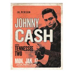 Placa Decorativa Johnny Cash in person