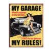 Placa Decorativa My Garage My Rules