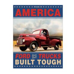 Placa decorativa Ford Trucks Made In America