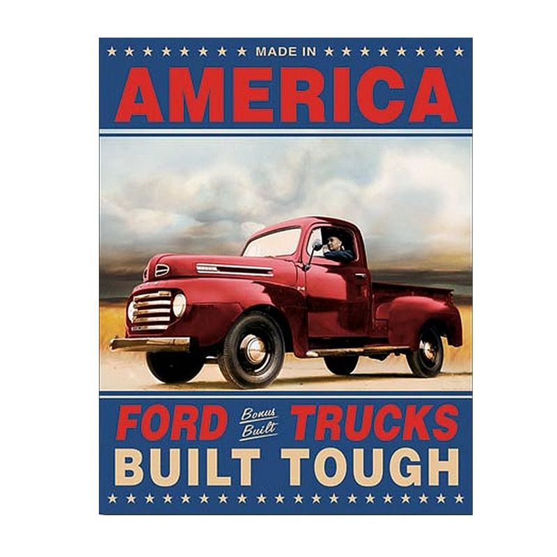 Placa decorativa Ford Trucks Made In America