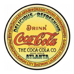Placa decorativa Coca-Cola Logo Atlanta