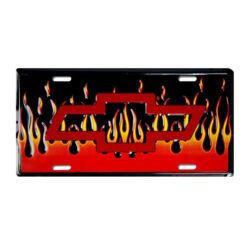 Placa de Matricula Decorativa Chevrolet Flames