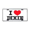 Placa de Matricula Decorativa I Love Dixie