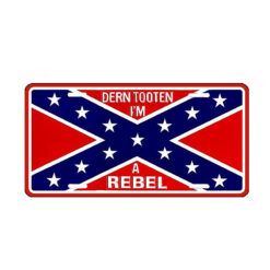 Placa de Matricula Decorativa Bandera Confederada Rebel
