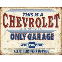 Placa Decorativa Chevrolet Only Garage