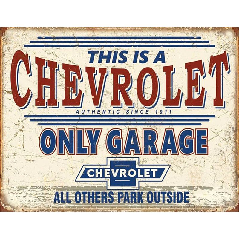 Placa Decorativa Chevrolet Only Garage