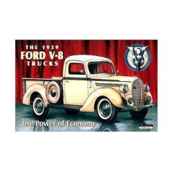Placa decorativa Ford 1939 V8 Trucks