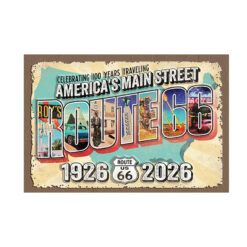Placa Decorativa Route 66 Celebrating 100 years