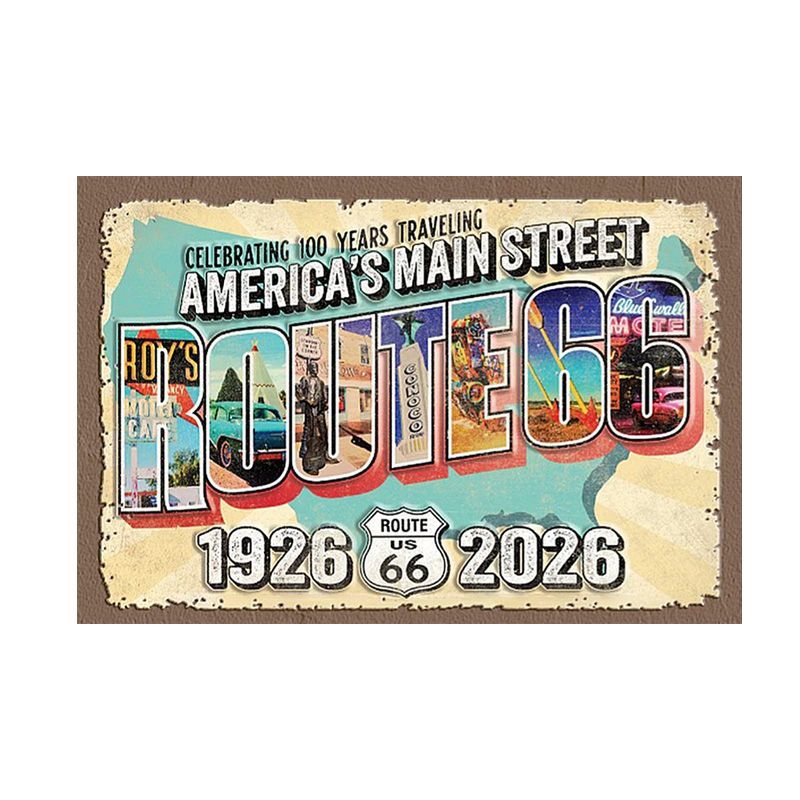 Placa Decorativa Route 66 Celebrating 100 years