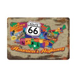 Placa Decorativa Route 66 America's highway
