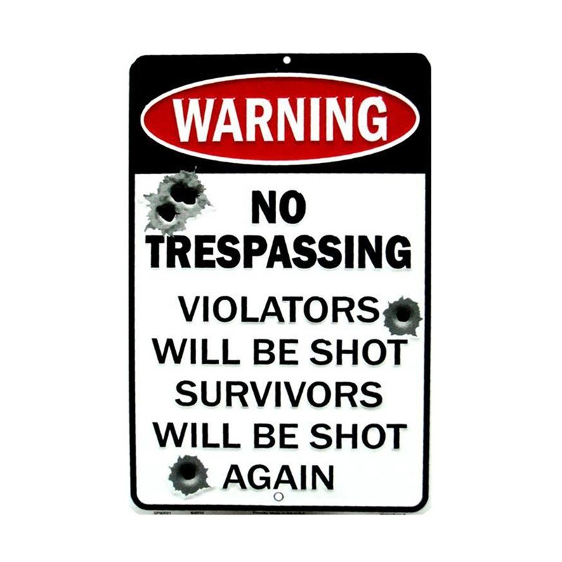 Placa Decorativa No Trespassing