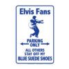 Placa Decorativa Elvis Fans Parking Blue