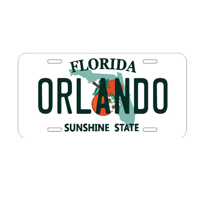 Placa de Matricula Decorativa Florida Orlando