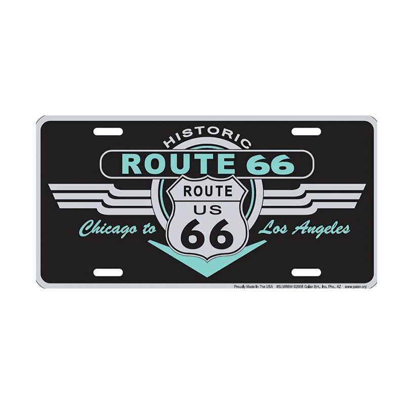Placa de Matricula Decorativa Route Neon